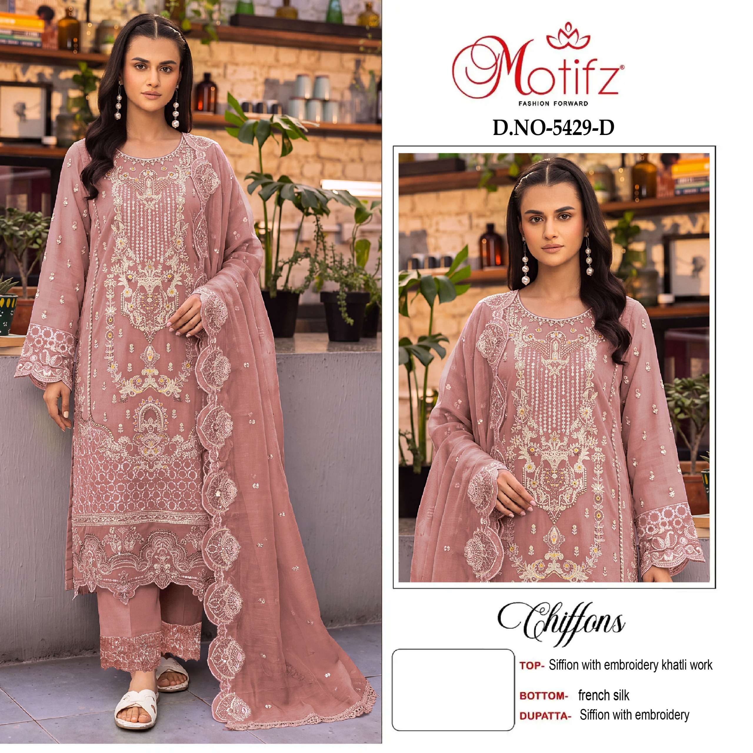MOTIFZ 5429 SIFFON SEUQENCE WORK HEAVY SUIT FOR WEDDING WEAR ETHNIC SHOP ONLINE