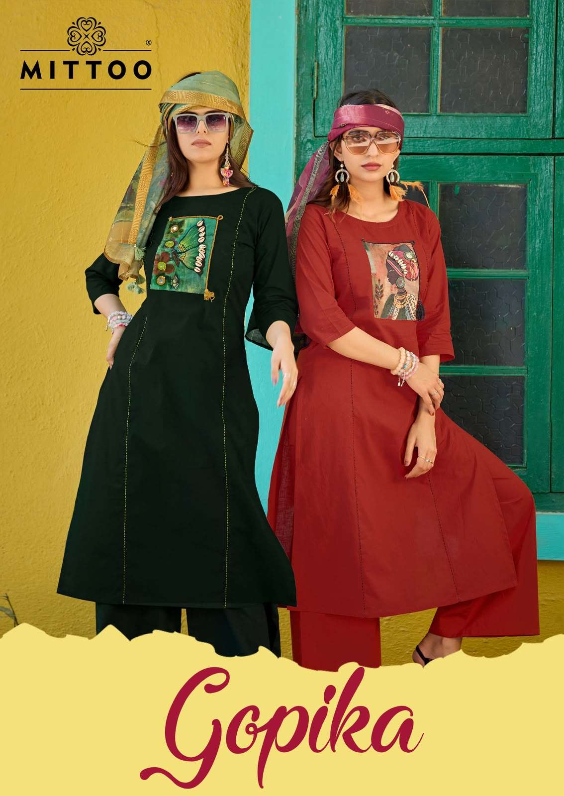 MOTTOO GOPIKA COTTON HANDWORK CLASSIC PRINT SALWAR SUIT FOIL PRINT DUPATTA FUNCTION BUY