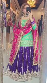  Muslim wedding wear Heavy Faux Georgette fancy fabric Lehenga Top wholesale in surat  ND 5045 