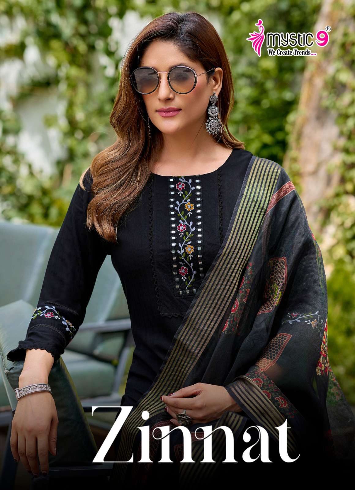 MYSTIC 9 ZINNAT VOL 1 STITCHED DYED DOBBY FABRIC STRAIGHT CUT SALWAR KAMEEZ RAKSHABANDHAN SPECIAL