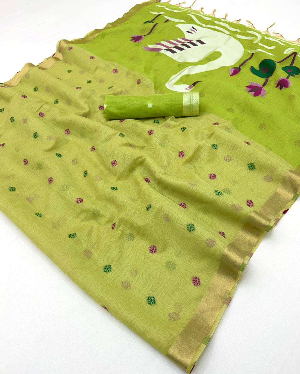 Nakshtra cotton super Soft cotton with beautiful jamdani style weaving saree wholesale in surat