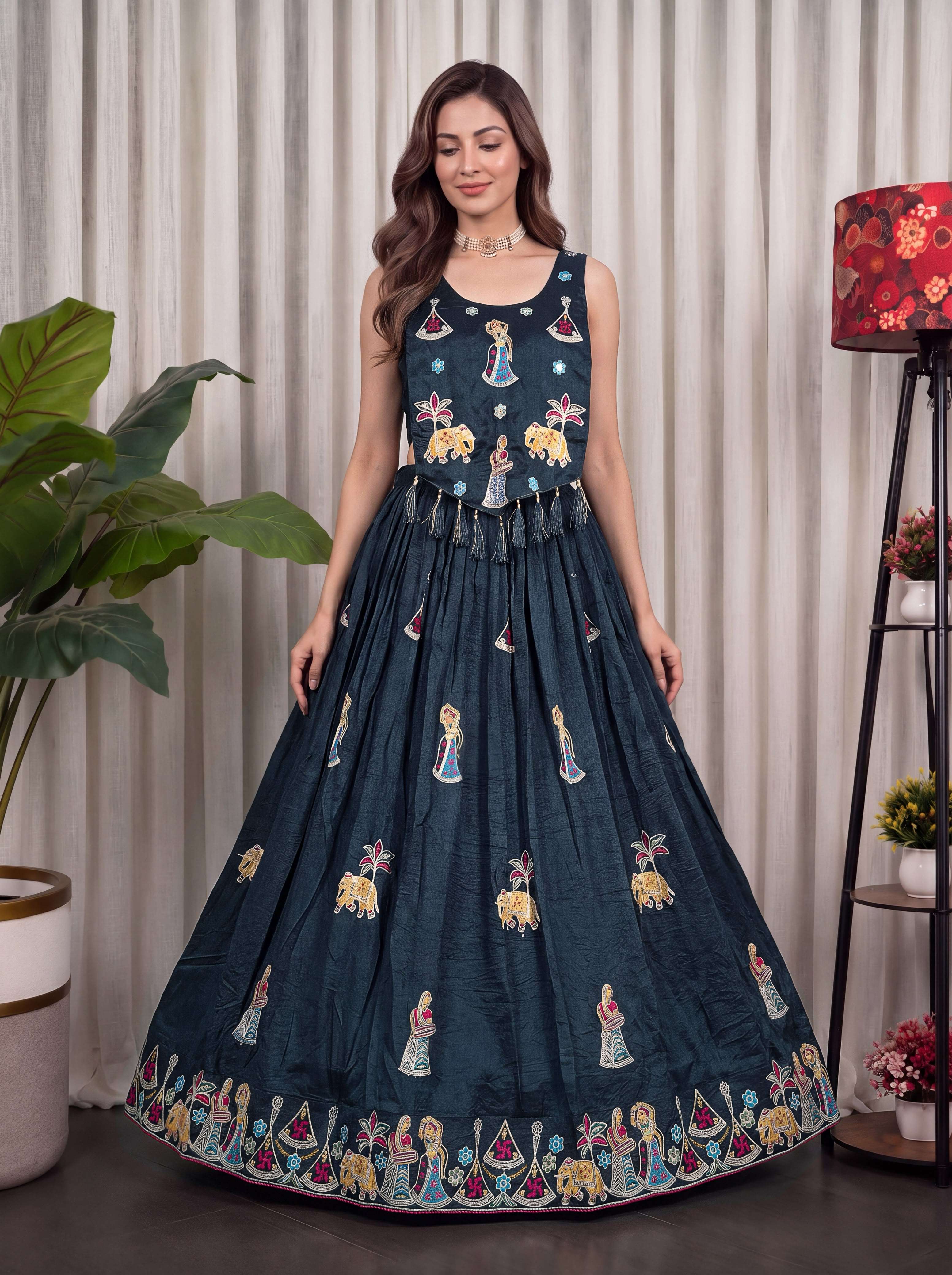 Navratri Collection for garba wear Heavy and soft Vichitra s...