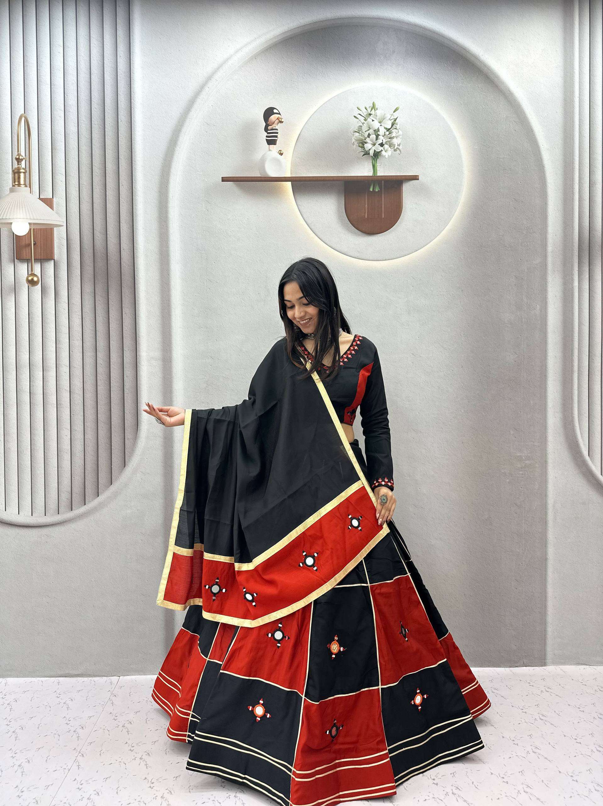  Navratri Special  and beautiful Pure cotton super soft fabric lehenga choli wholesale in surat 196
