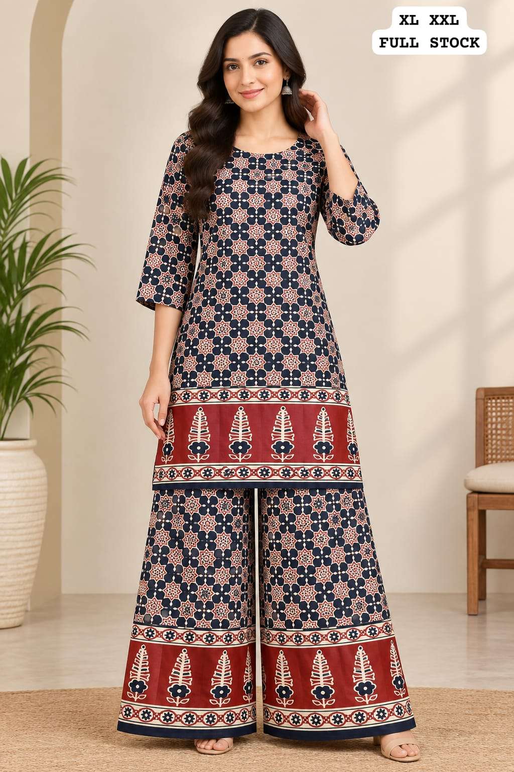 NAVRATRI SPECIAL CORD SET COTTON AJARAKH PRINT 2 PIECE ONLIN...