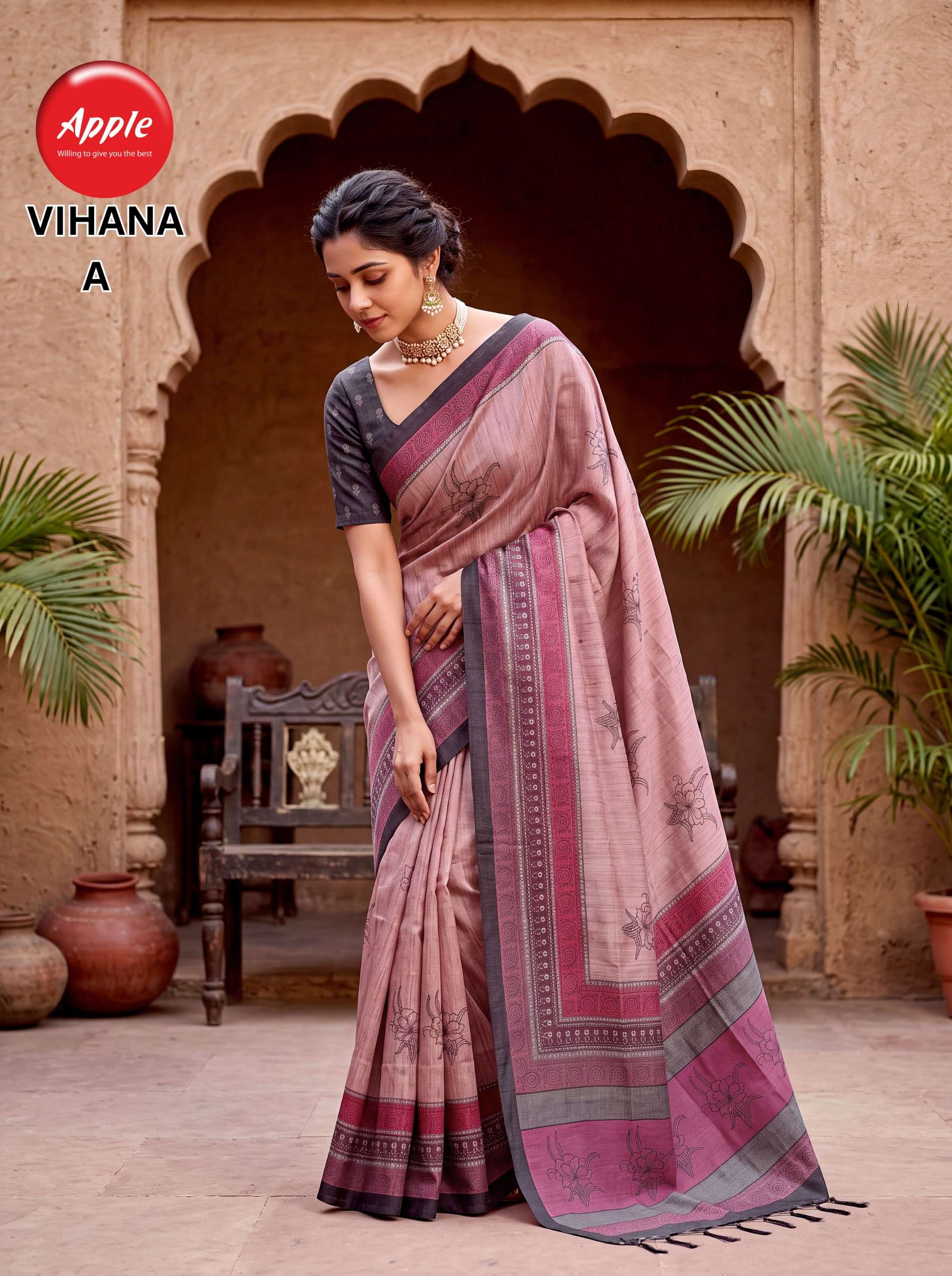 NEW APPLE VIHANA 01 ART SILK FANCY FABRIC PARTY WEAR SAREE WHOLESALE IN SURAT