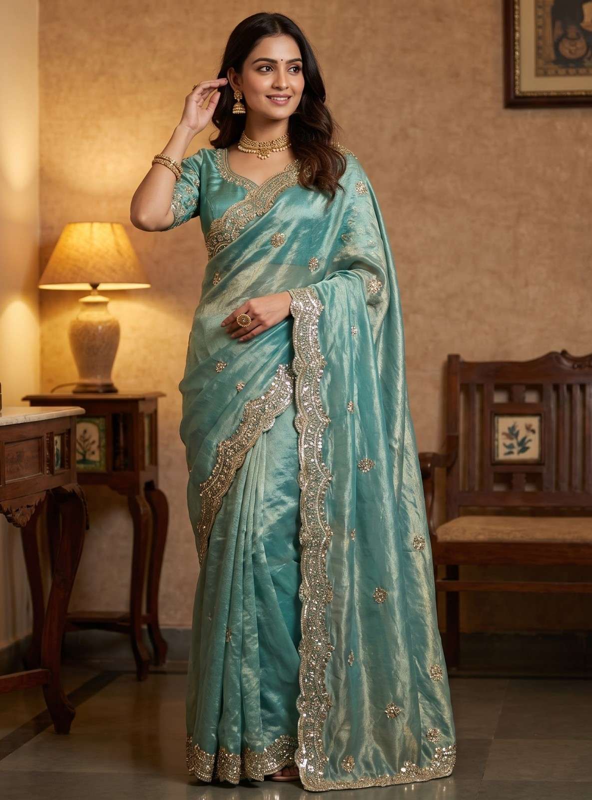  New Designer saree Vanya Pure Space Silk fabric saree wholesale in surat