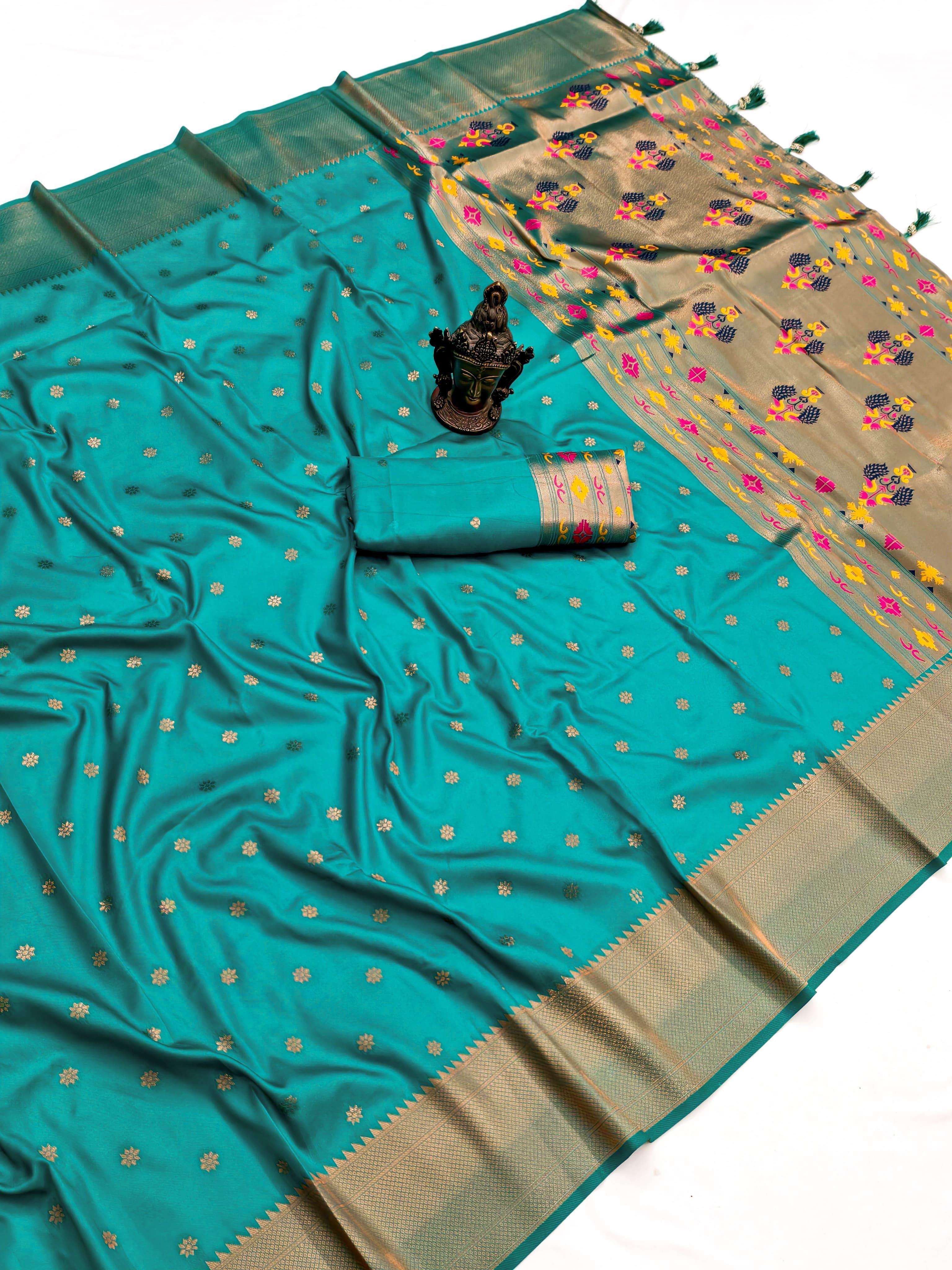 New launch paithni pure and soft banarasi silk saree wedding wear wholesale in surat