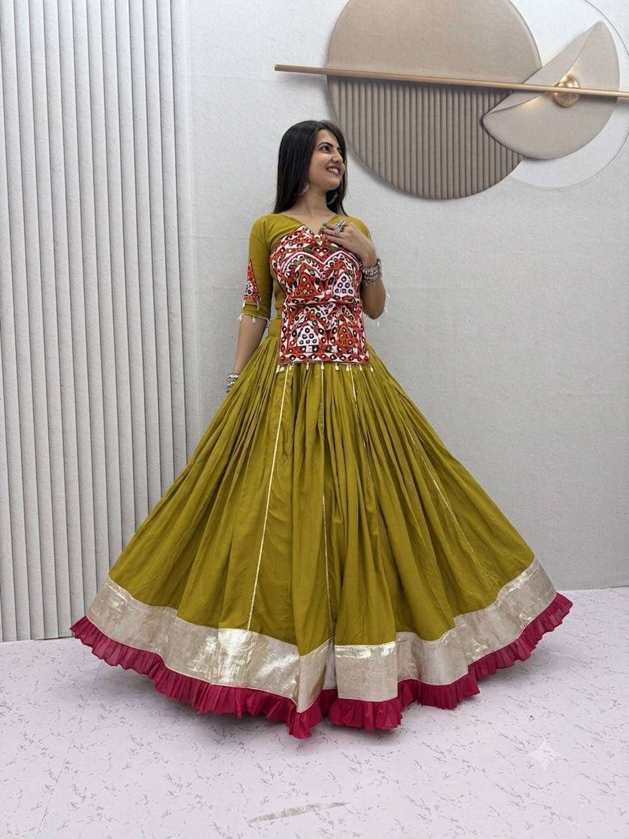 New Launching Navratri Special wear Pure Cotton fabric Lehenga choli wholesale in surat 595