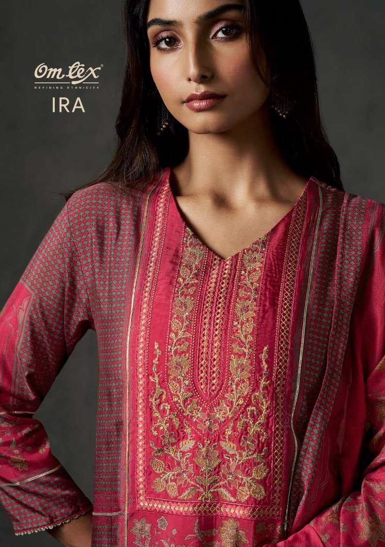 OMTEX IRA RUSSIAN SILK DIGITAL PRINT AND WORK SALWAR KAMEEZ UNSTITCH SUPPLIER PRICE
