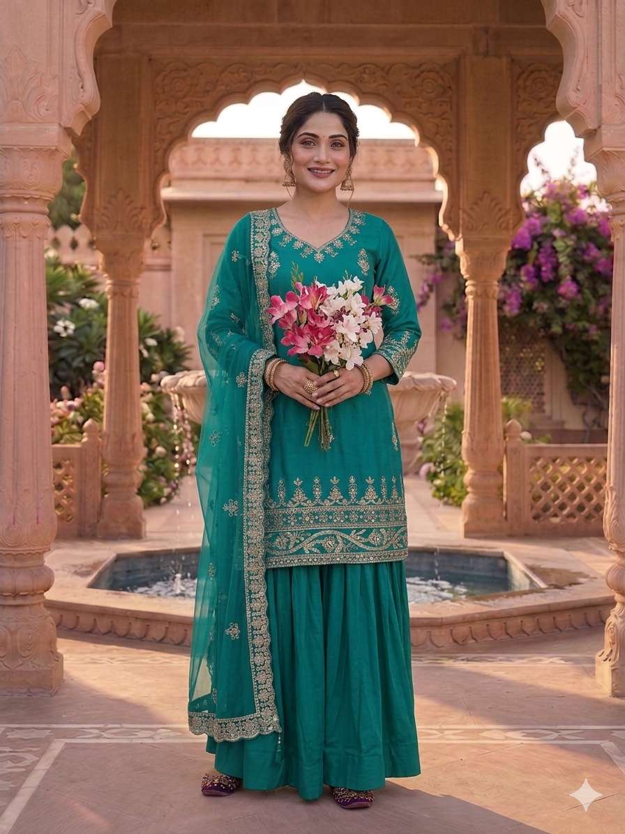 Party Wear Look Top Lehenga and Dupatta Natural Crepe fabric...