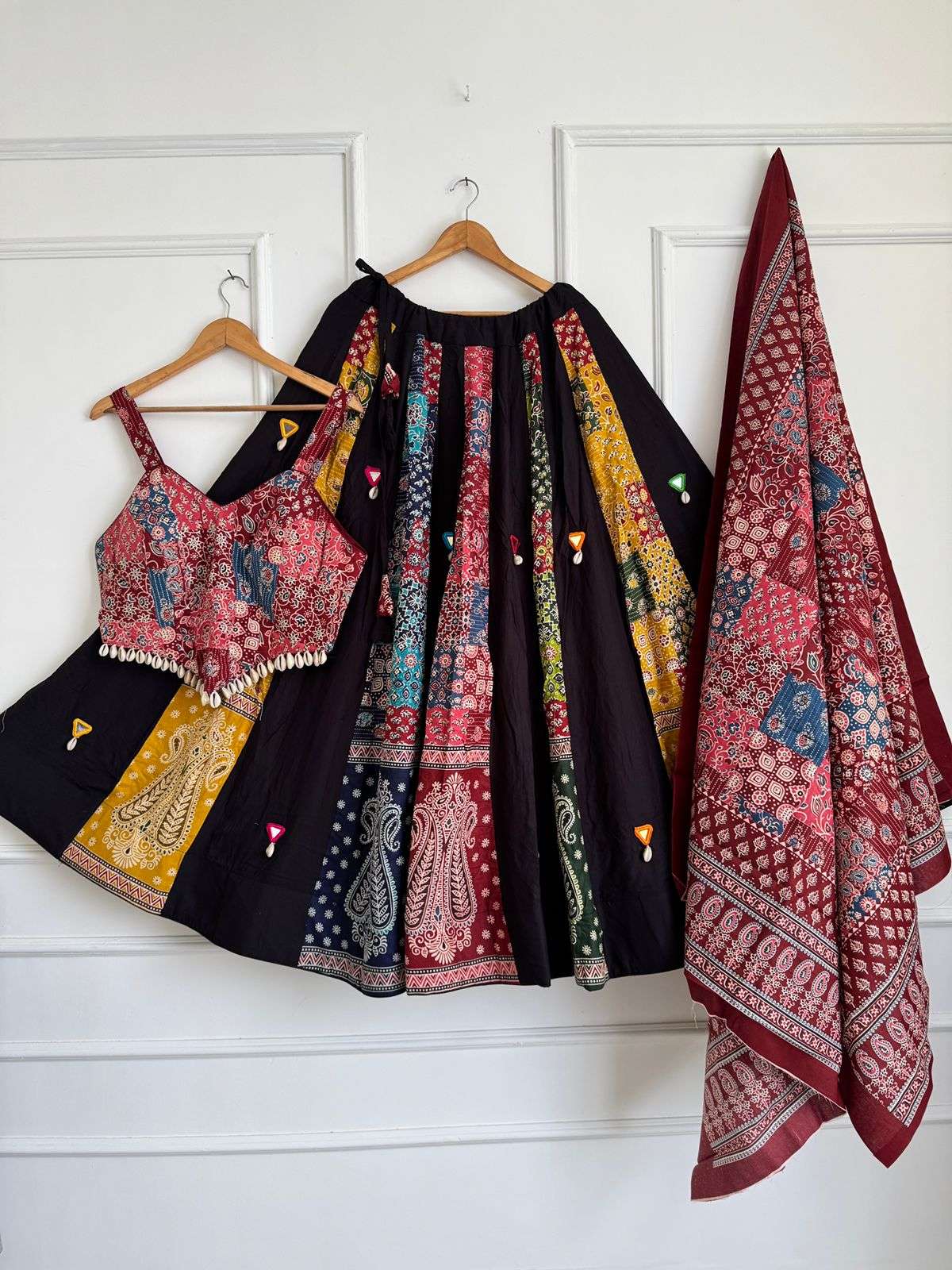 Presenting Navratri wear best collection for Khadi cotton fancy fabric Lehenga Choli wholesale in surat