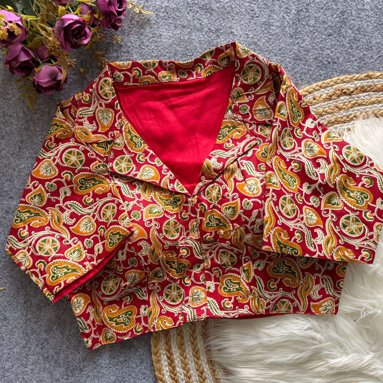  pure cotton Fabric with beautiful Kalamkari South Blouse festival special wholesale in surat