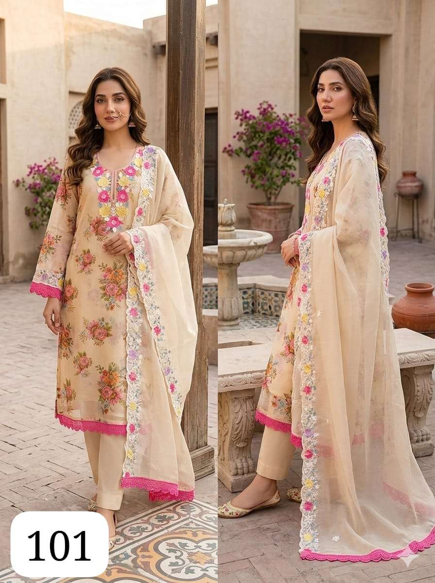 PURPLE CREATION NAZIA SANTOON INNER & BOTTOM FABRIC SUIT WHOLESALER SURAT BRAND