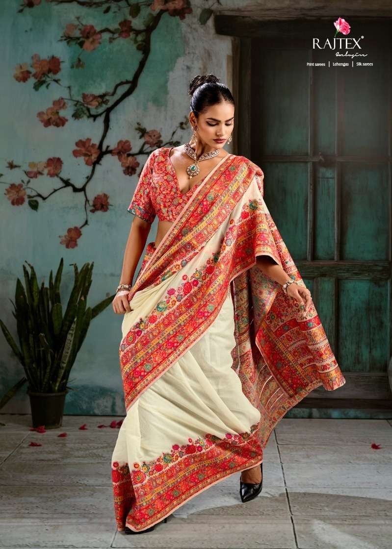 RAJTEX FABRICS PURE KASHMIRI 005 SUPER MODAL PASHMINA PRINT ON SAREE WHOLESALE IN SURAT