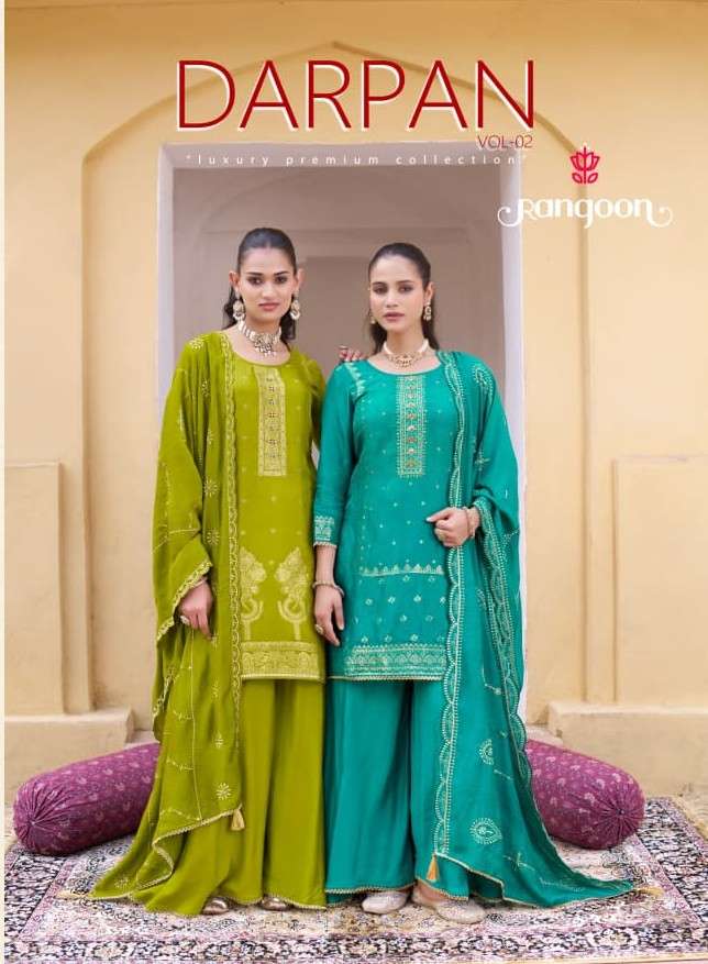 RANGOON DARPAN VOL 2 RUSSIAN JACQUARD KHATLI WORK SUIT CATALOGUE FESTIVAL CLOTHING GUJARAT