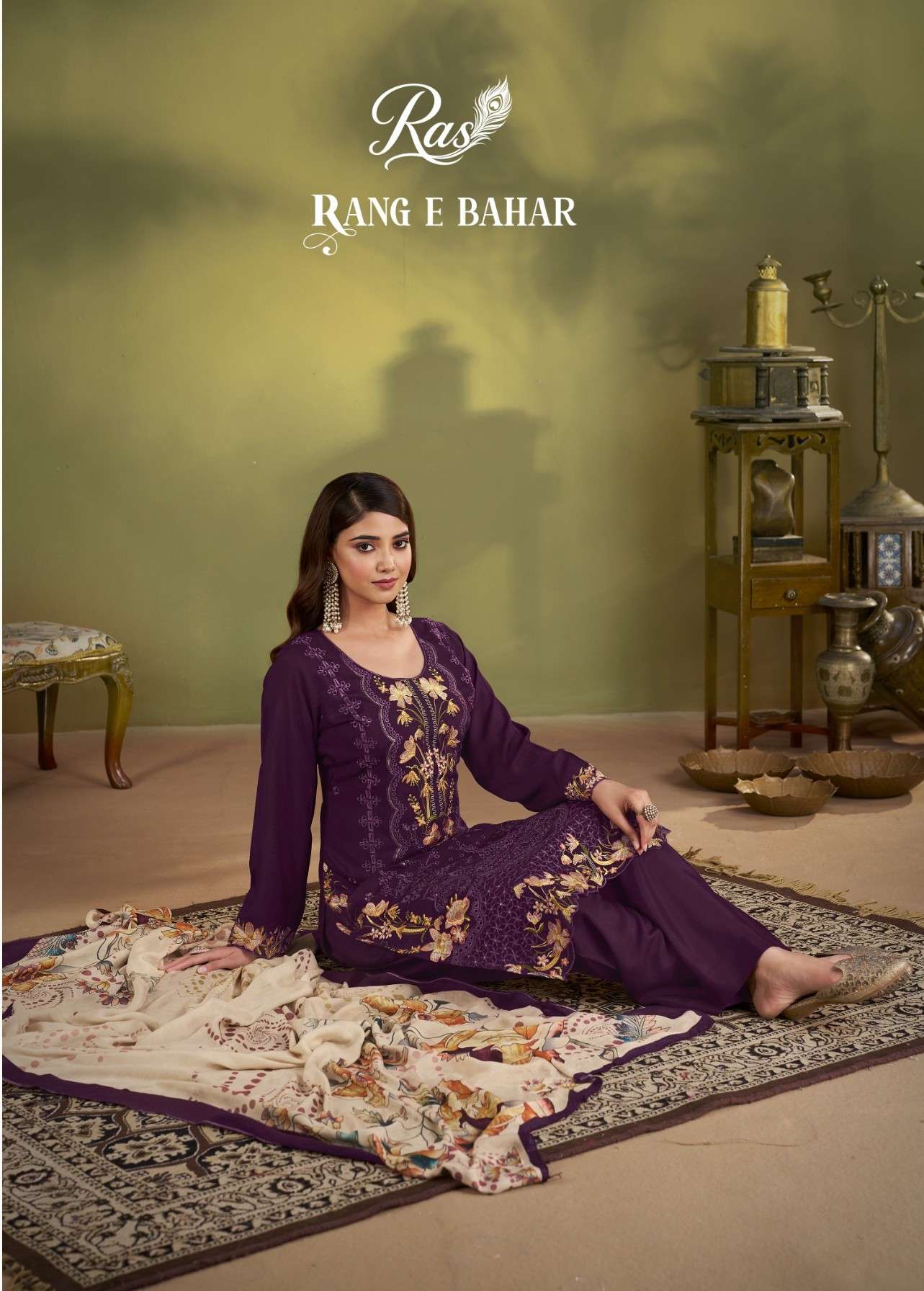 RAS AUR PRASANG MUSLIN WITH HEAVY EMBROIDERY SALWAR SUIT NEW...