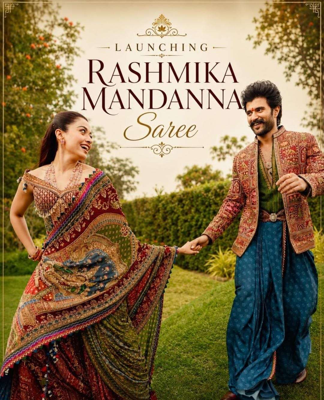  Rashmika mandanna best outfit that Make you Special Japan Crepe fancy Fabric Saree wholesale in surat
