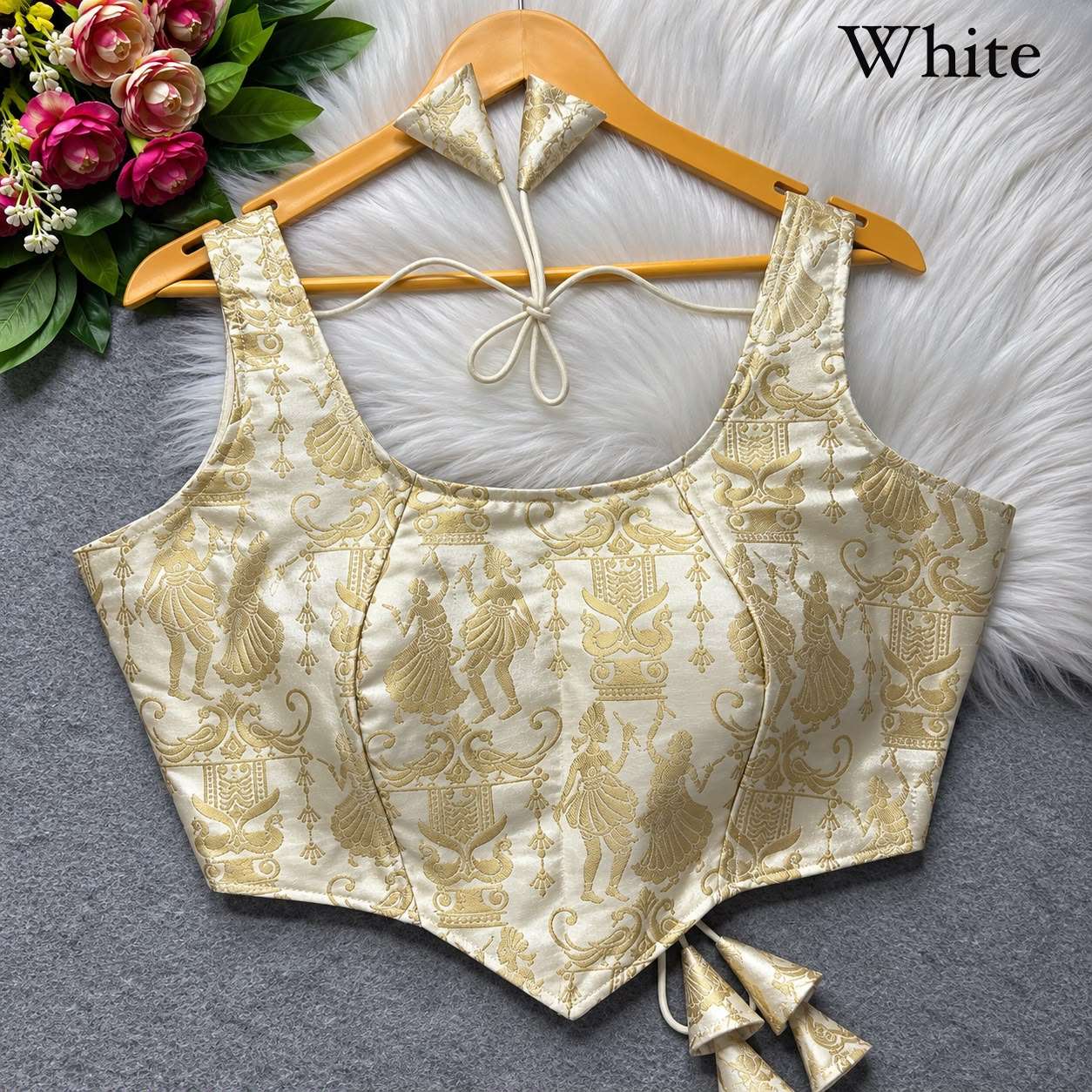 RASS LEELA THEME CORSET STYLE BANARASI FANCY FABRIC BLOUSE WHOLESALE IN SURAT
