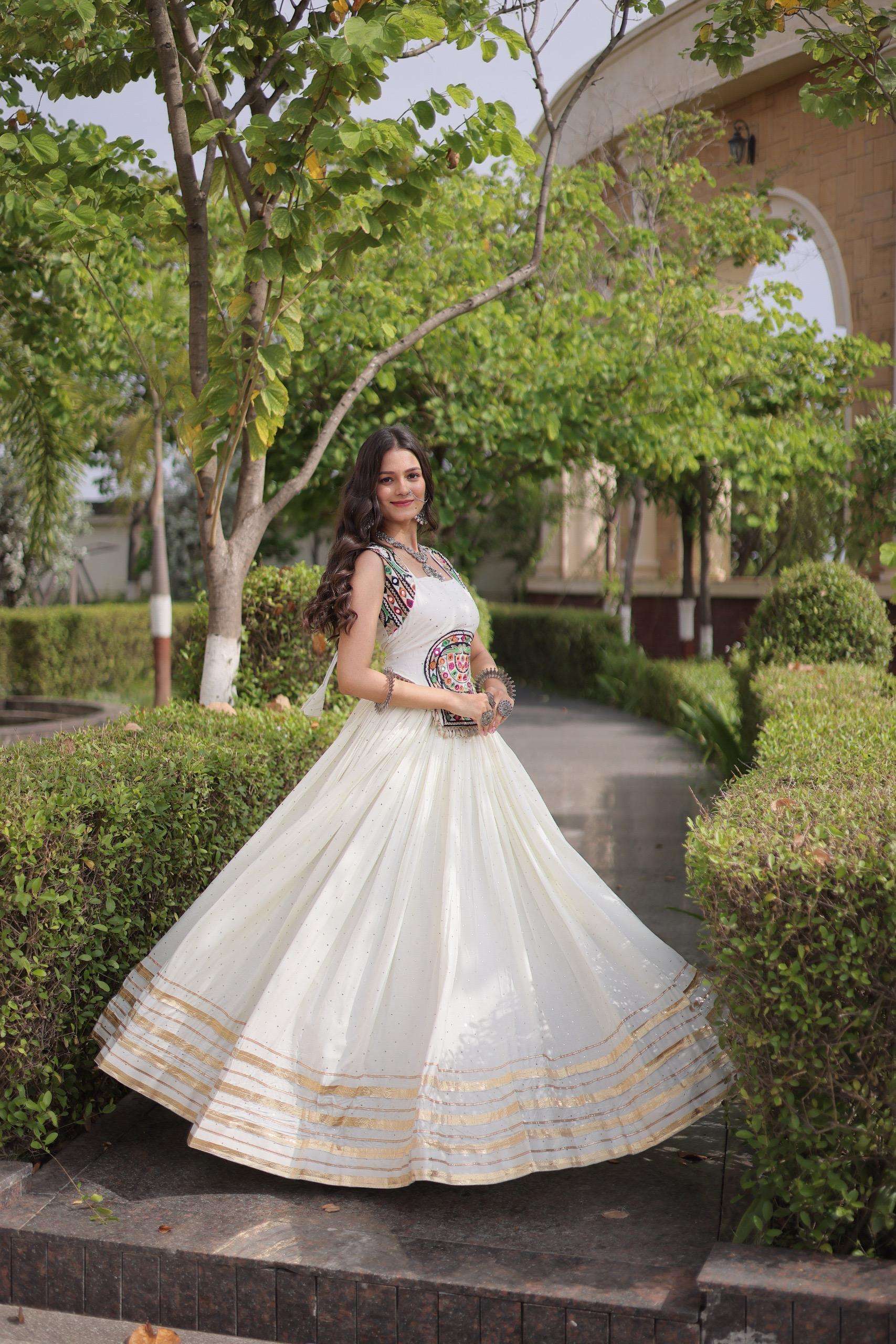 Reyon fancy fabric beautiful With Attractive navratri wear lehenga choli wholesale in surat 7183