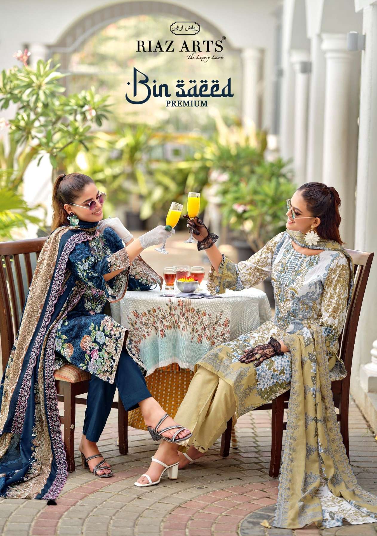 RIAZ ARTS BIN SAEED PREMIUM UNBEATABLE PRICE LAWN COTTON EXCLUSIVE SUIT FOR LADIES SHOP
