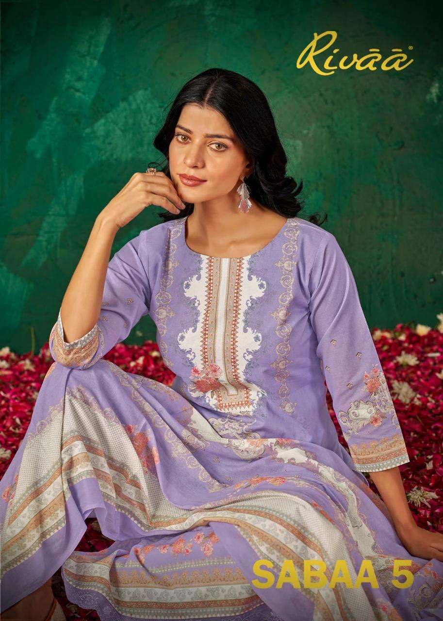 RIVAA SABAA VOL 5 ITALIAN LAWN DIGITAL PRINT SUIT FOR WOMEN PARTY WEAR RESELLER 