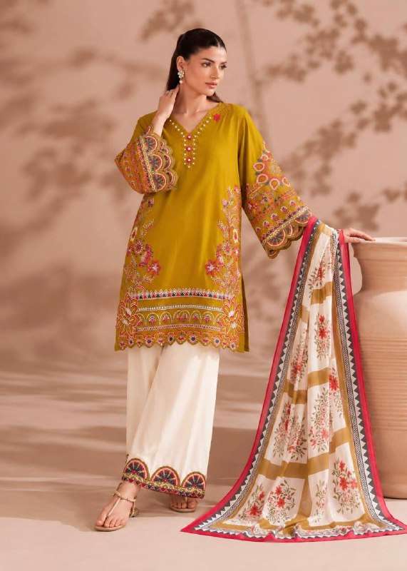 ROMAN COTTON EMBROIDERY PAKISTANI SUIT EID FESTIVAL WEAR BUY OUT OF INDIA MD 3110