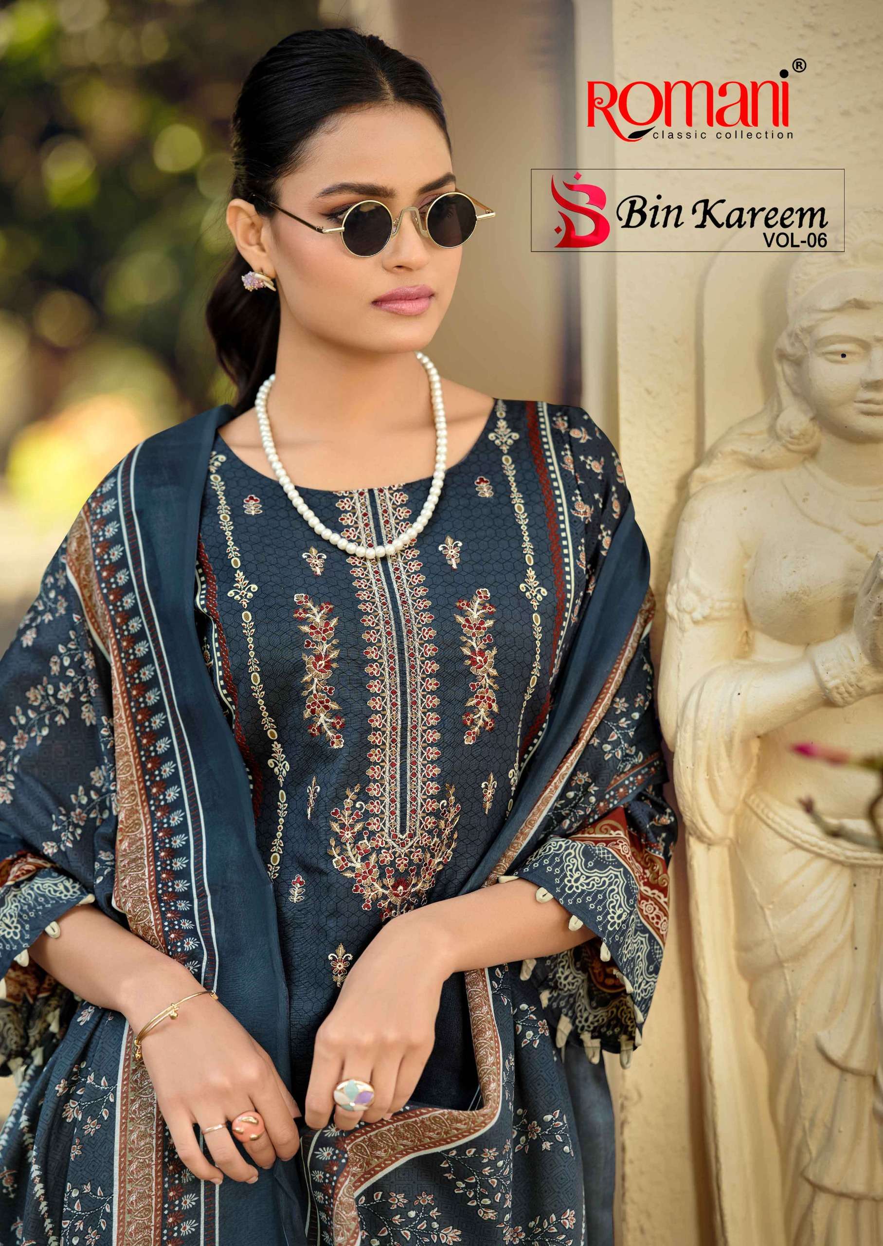 ROMANI BIN KAREEM VOL 6 SOFT COTTON PRINT SALWAR KAMEEZ FOR REGULAR WEAR WHOLESALE
