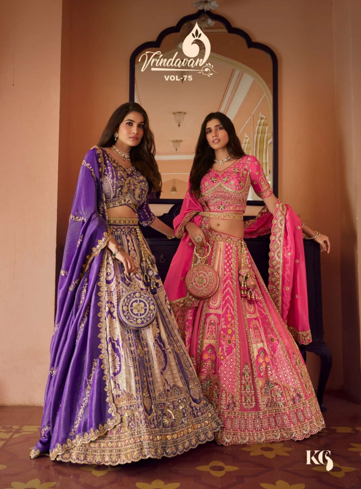Royal Vrindavan Vol 75 10386 To 10391 Banarasi Premium Silk With Embroidery work on lehenga choli wholesale in surat