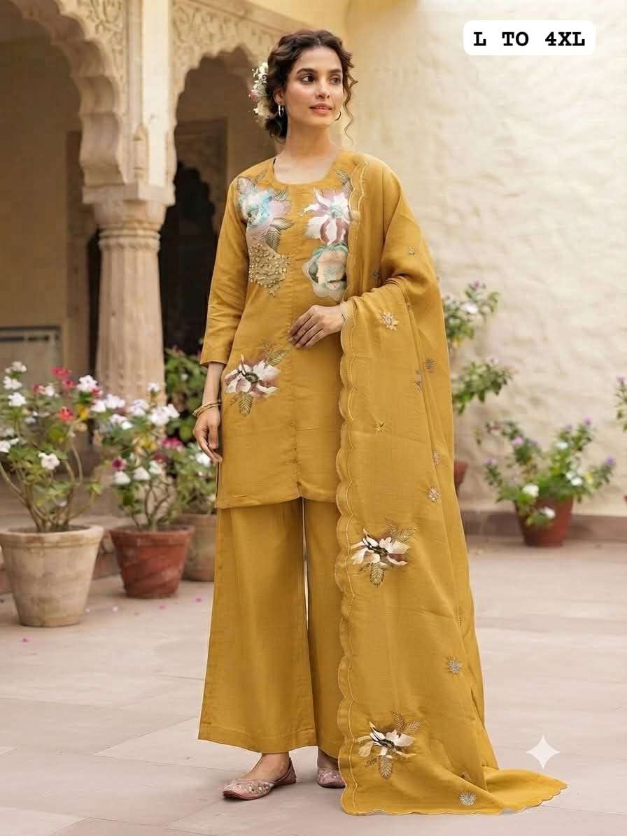 SAAKSHI WARDROBE NEW COLLECTION CHANDERI SILK SUIT FOR WOMEN EXPORT SURAT