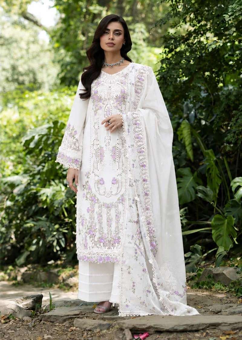 SANIYA TRENDZ 7212 COTTON WITH CHIKANKARI WORK PAKISTANI DRESS WORLDWIDE EID BUY INDIA