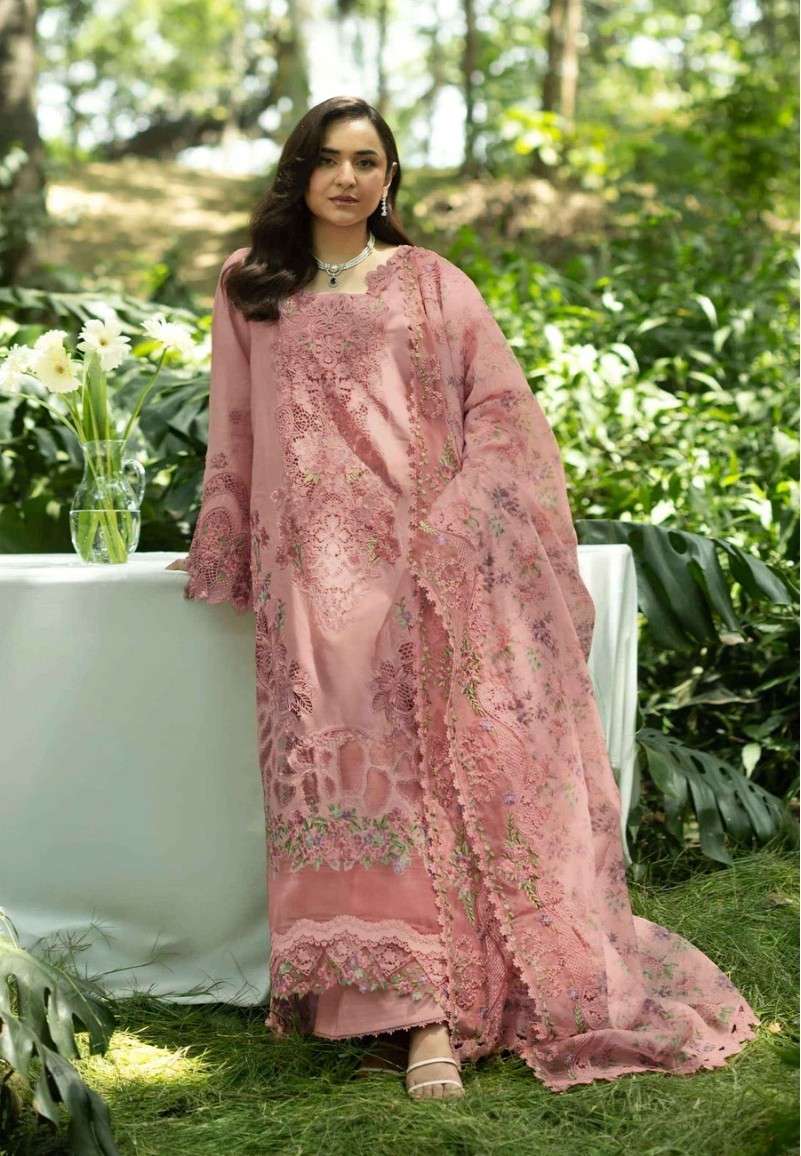 SANIYA TRENDZ NX ELAF PREMIUM VOL 4 COTTON WITH CHIKANKARI PATTERN PAKISTANI LOOK SUIT WORLD