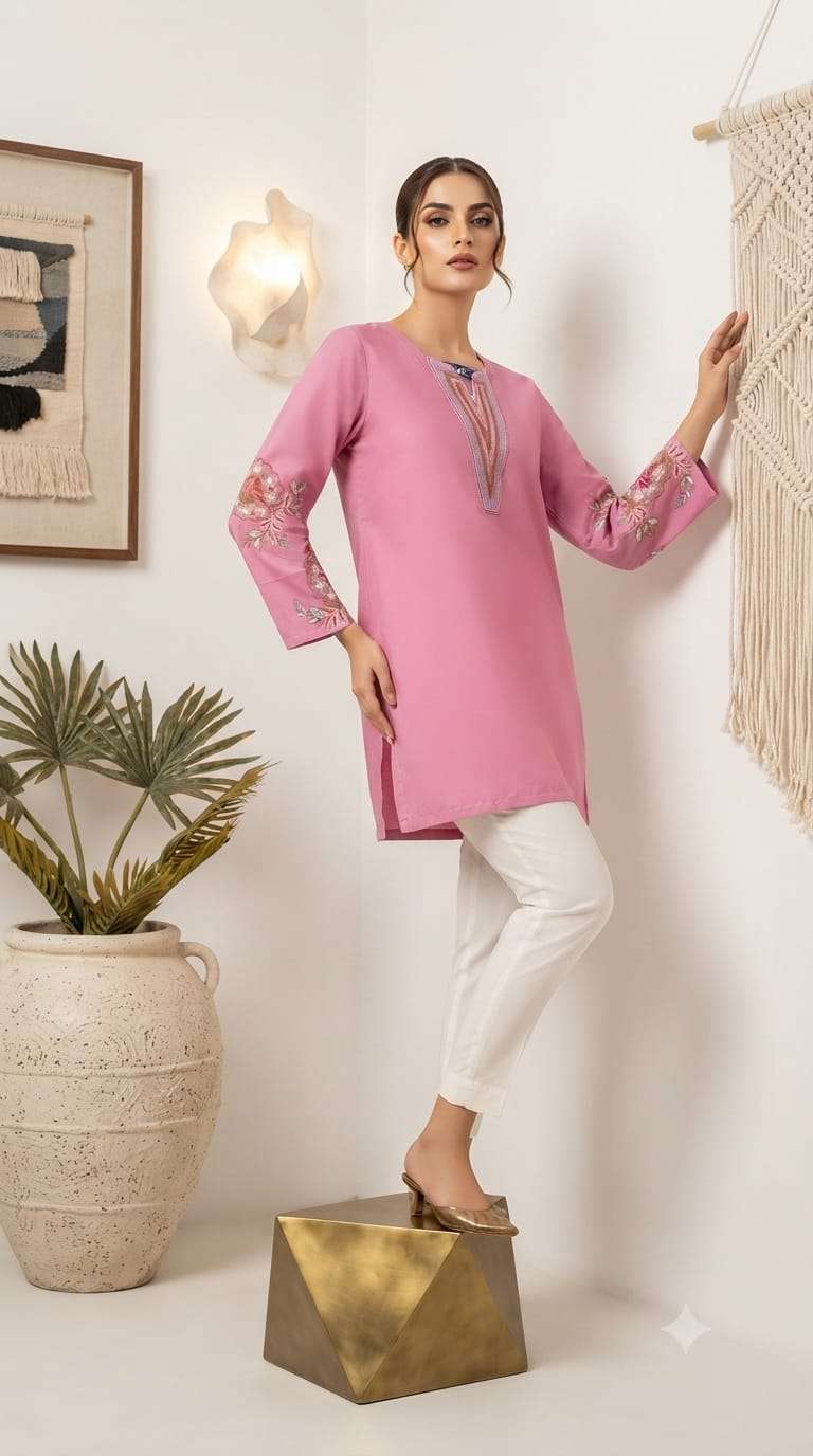 SHORT TOP 1252 TREND SUMMER RAYON SHORT TOP WITH SLEEVESS WORK WHOLESALER GUJARAT 