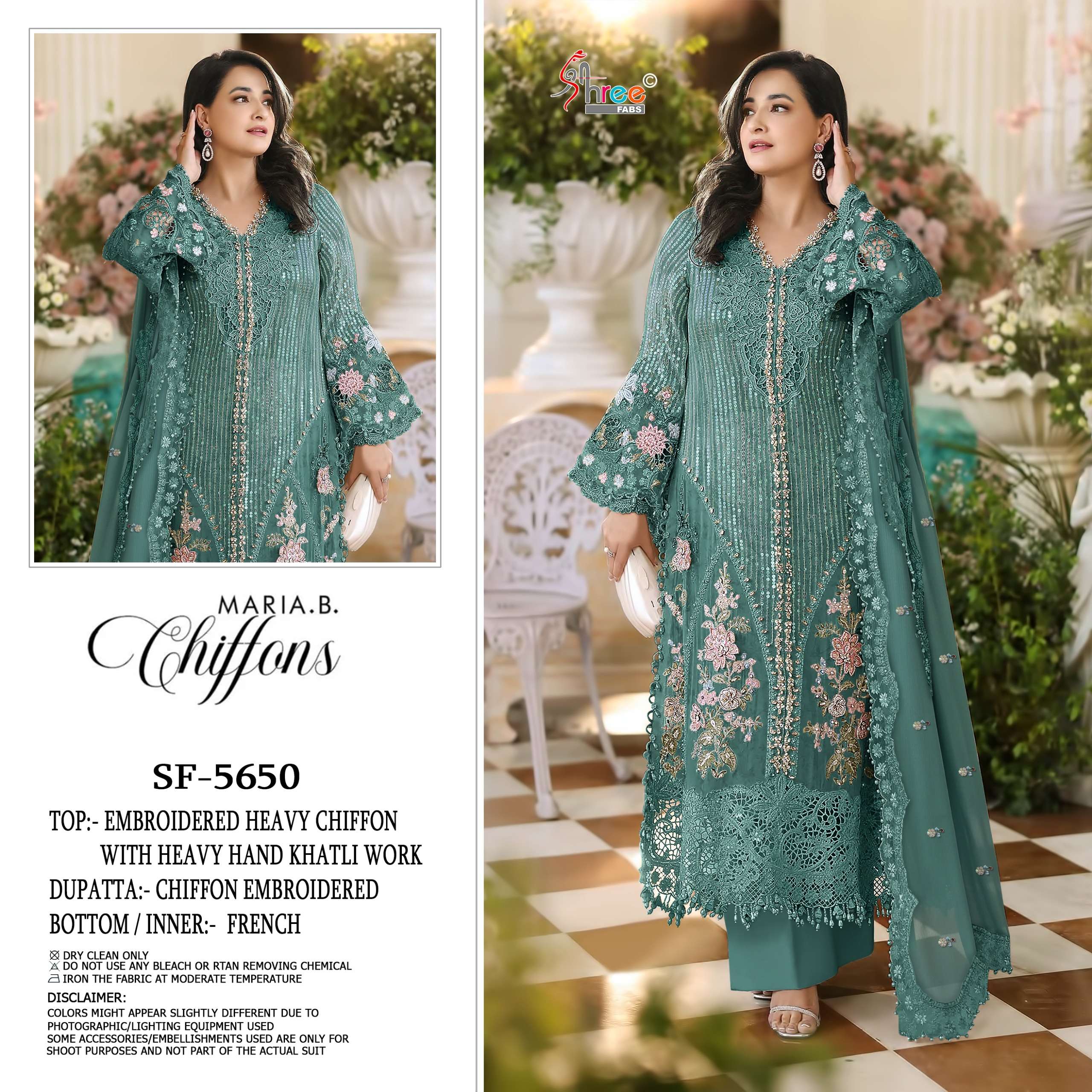 SHREE FABS SF 5650 COLOR HEAVY KHATL& LATKAN PAKISTANI DRESS BUY EID AND WEDDING EXPORT