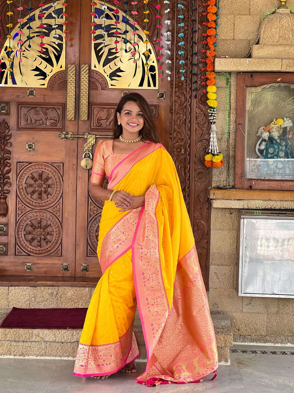  Shriya A silk saree is weaved with Premium soft and pure Silk fabric saree wholesale in surat