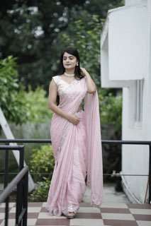  Soft and pure chiffon fabric with weaving zari line saree wholesale in surat 5369