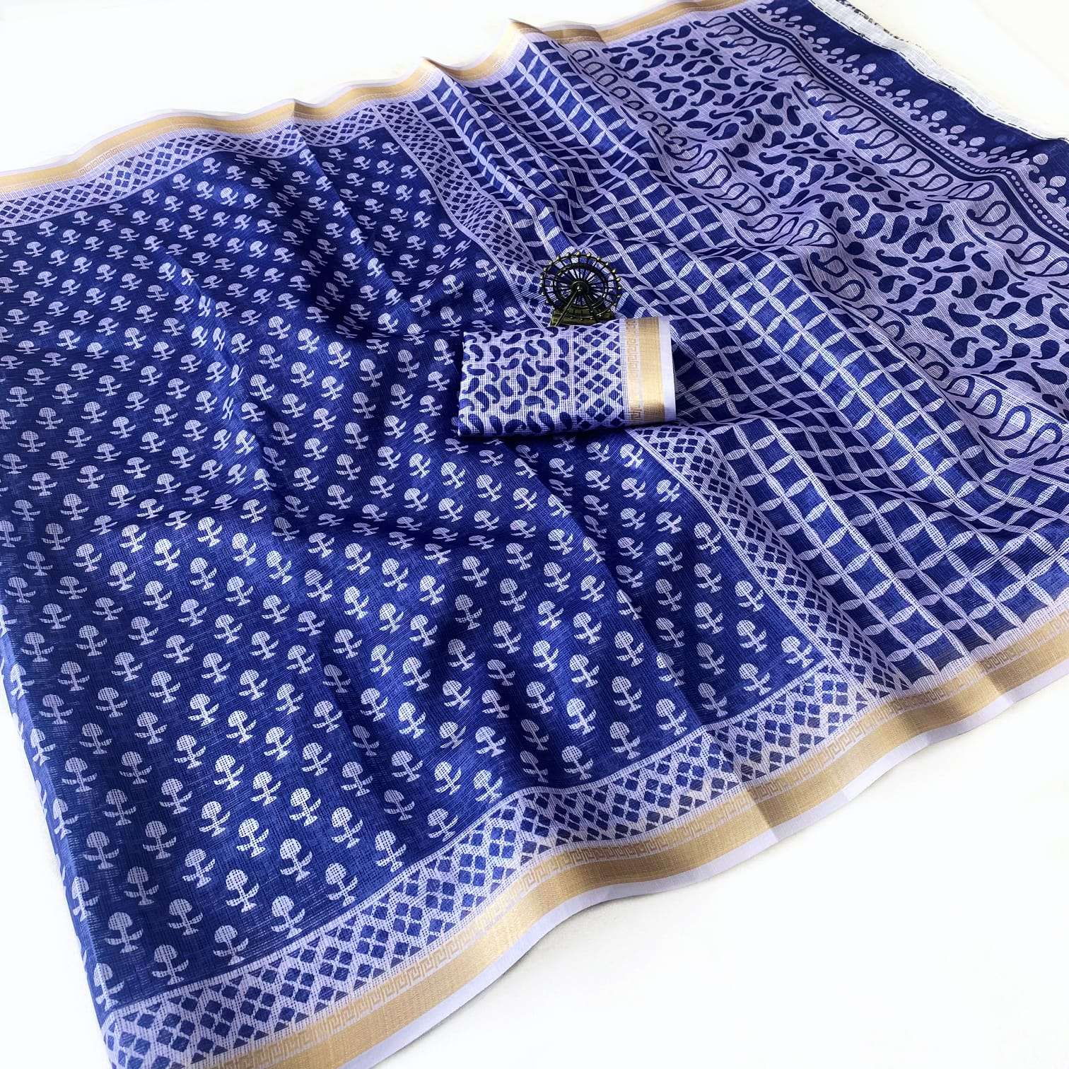  Soft Kota Doria Saree with beautiful jacquard border saree wholesale in surat 