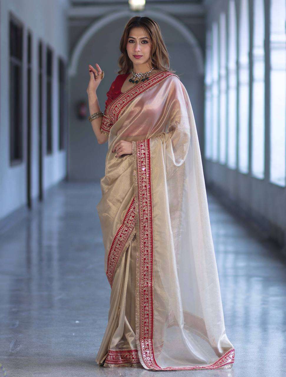  Soft Twil net fancy fabric saree wholesale in surat 5559