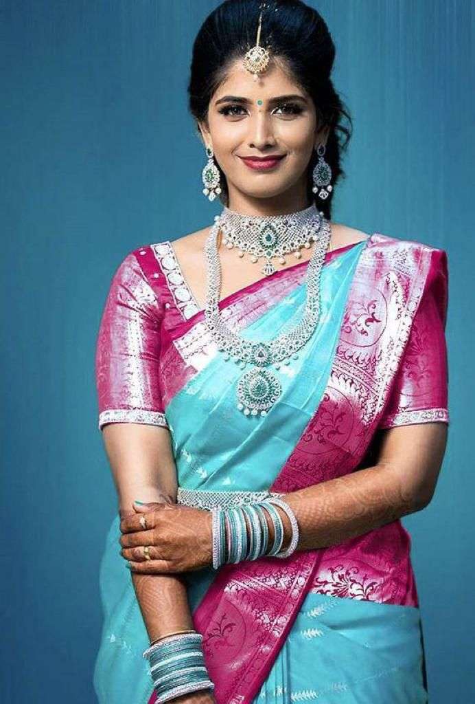 south indian wedding wear special super soft lichi silk fancy fabric saree wholesale in surat 3082