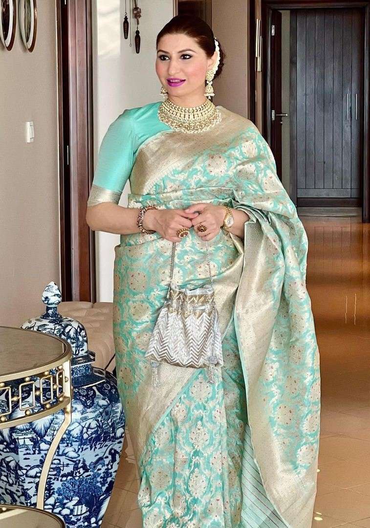 SUPER SOFT LICHI SILK FANCY FABRIC SAREE WHOLESALE IN SURAT 242