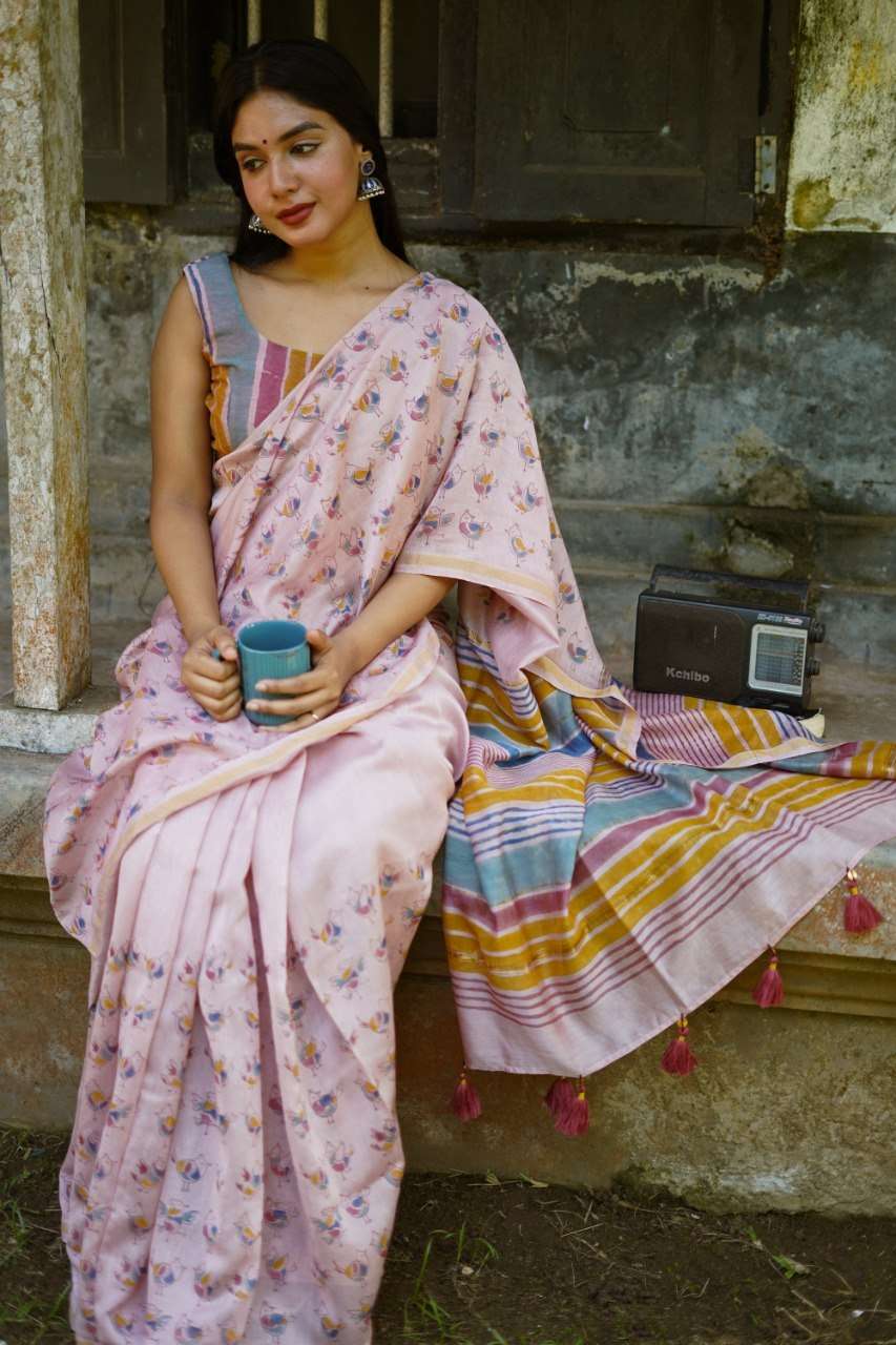  SUPER SOFT MULMUL COTTON FABRIC WITH BEAUTIFUL DIGITAL PRINT ON SAREE RESELLER IN SURAT KT 2156 