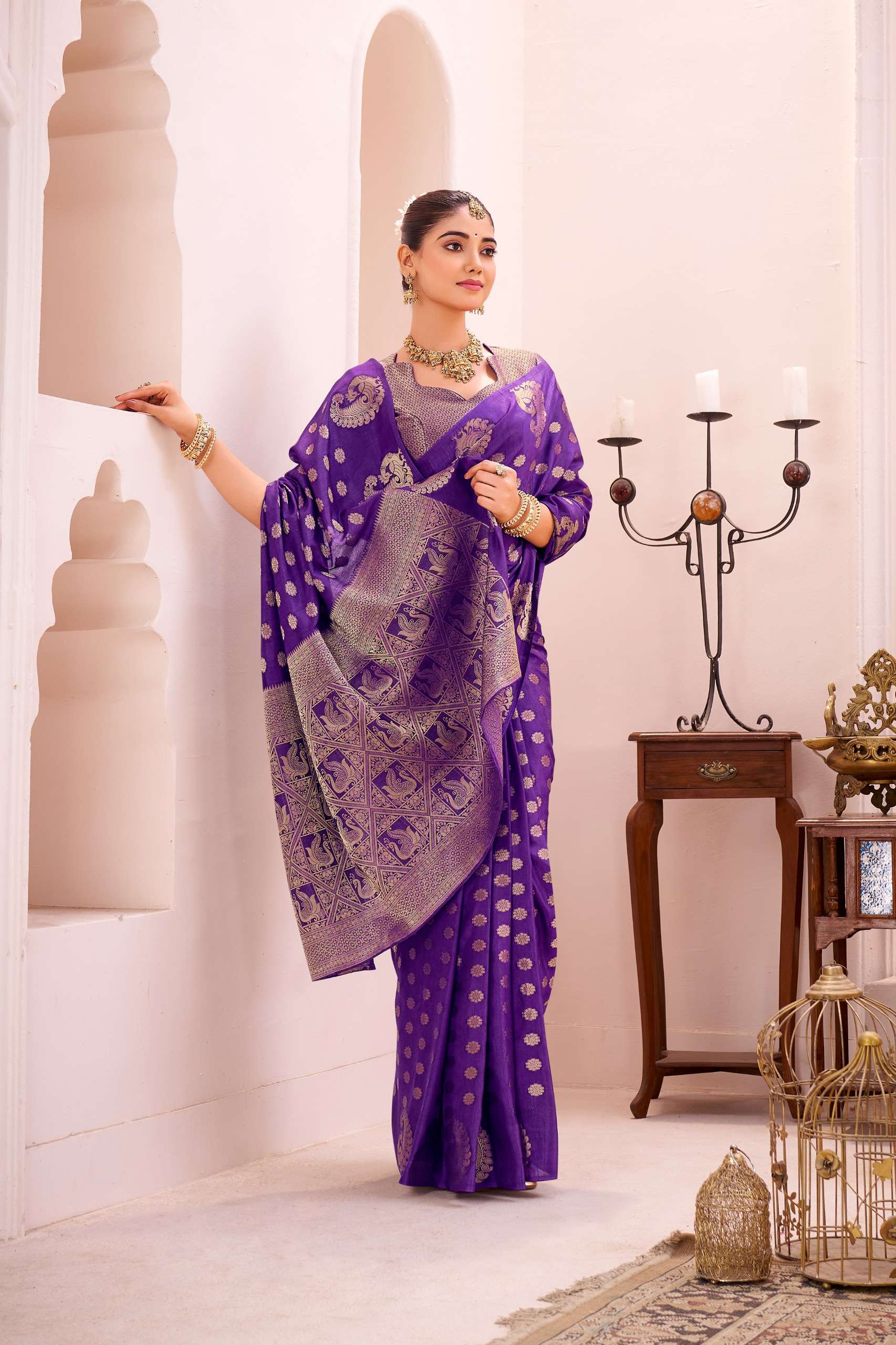 super soft Roop Silk fancy fabric wedding wear saree wholesale in surat 7904