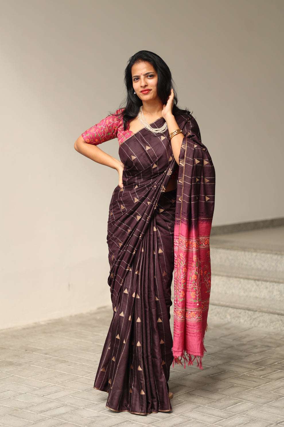 SUPER SOFT TUSSAR SILK FANCY FABRIC REGULAR WEAR SAREE WHOLESALE IN SURAT KASHIDAA  