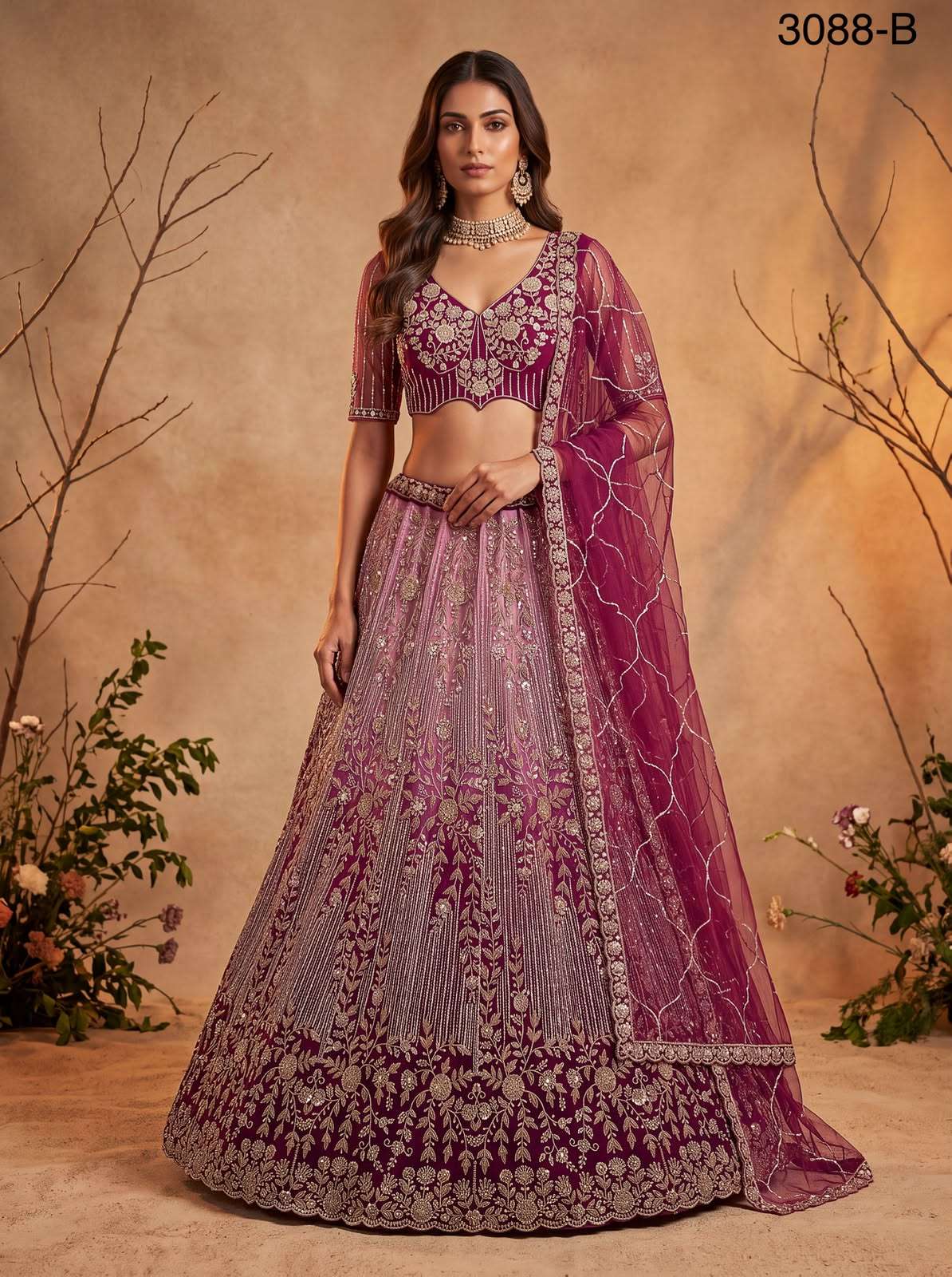 Traditional And Designer Premium Ne fabric Partywear Lehenga Choli supplier in surat 3088