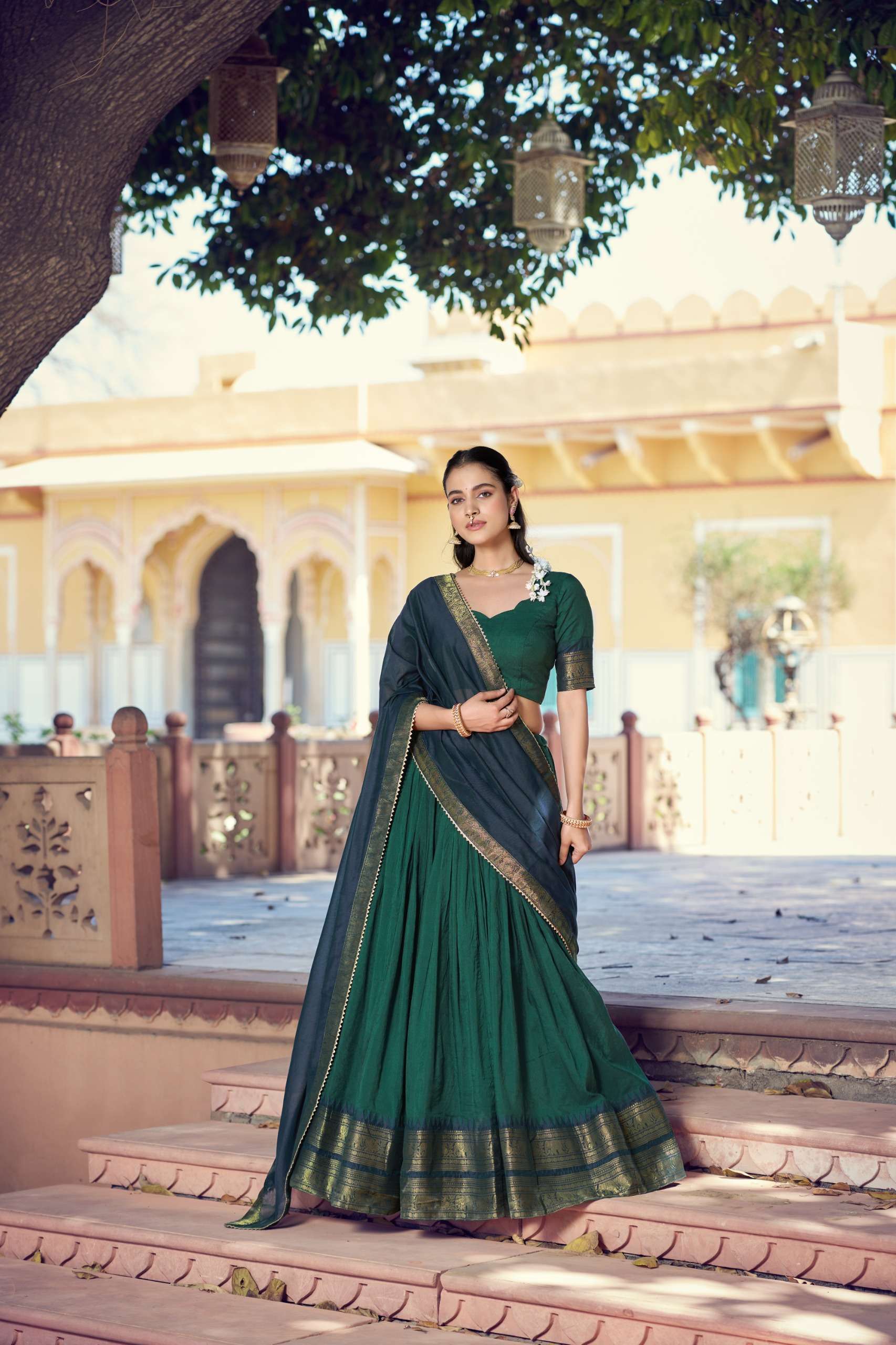  Traditional South indian traditions Poly Cotton fabric Collection wholesale in surat 1911