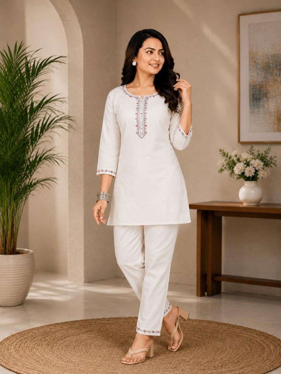 TRENDING THE MOST CLASSIC OFFICE ROUTINE WEAR KURTI PANT CORD SET INDIAN BUY