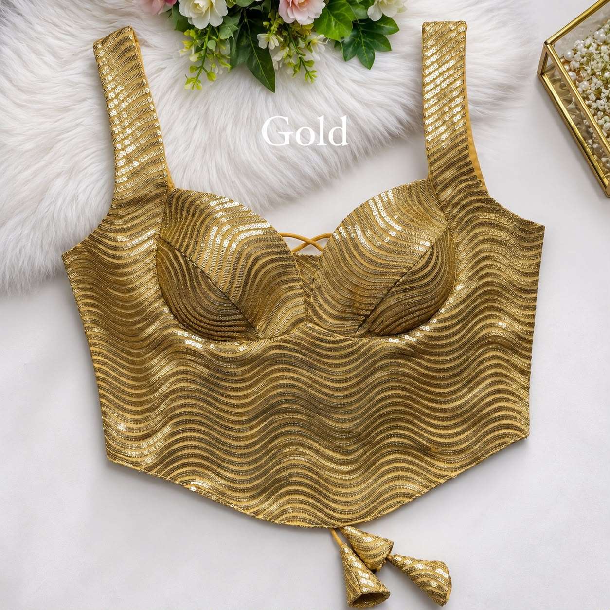 Trendy Heavy Corset  Style Fox Georgette fabric blouse reseller in surat kook
