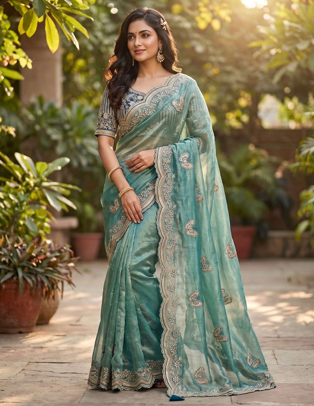 Ura Very soft & elegant rich look fancy satin fancy fabric Designer saree wholesale in surat