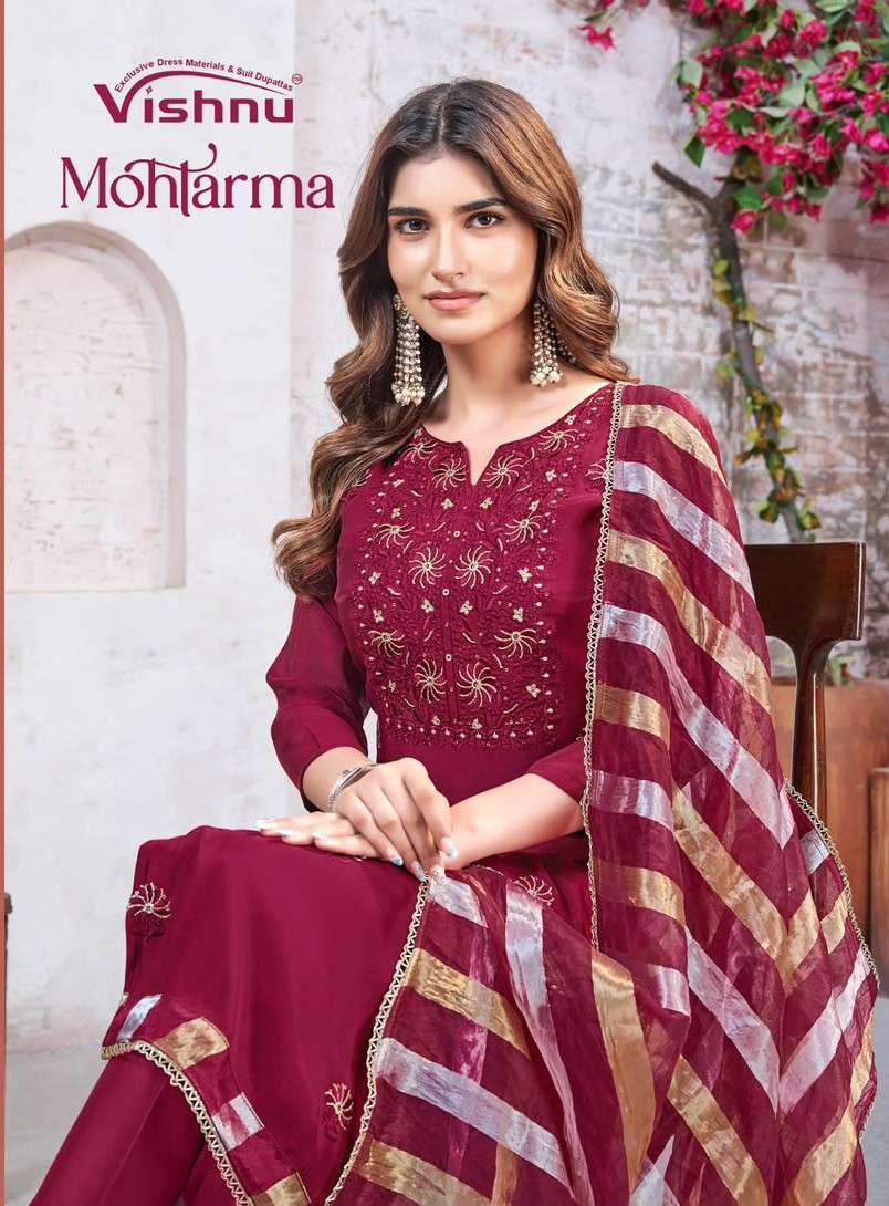 VISHNU MOHLARMA CHANDERI WITH WORK SALWAR DRESS COLLECTION ONLINE