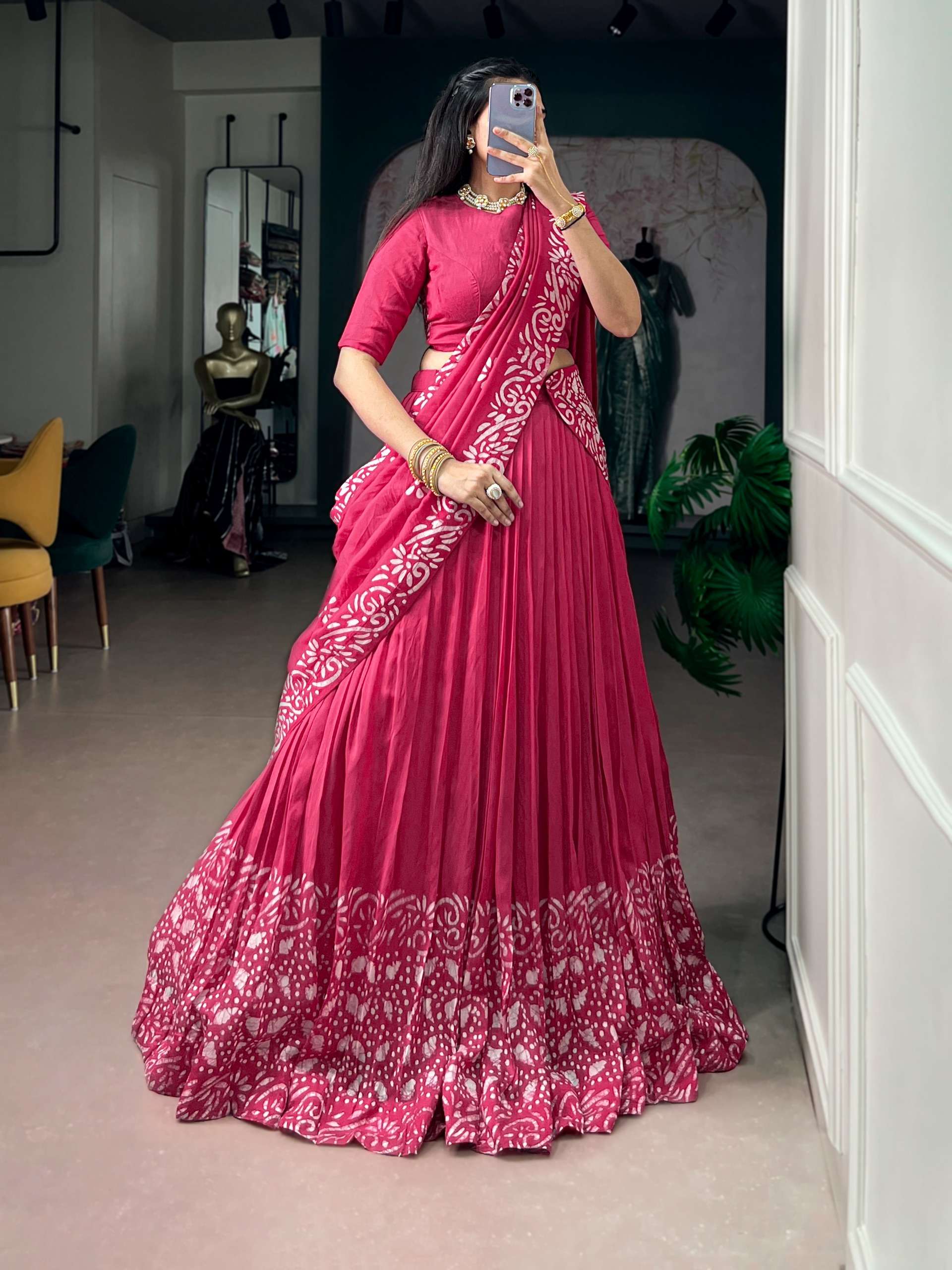 Vrajshree Celebrate the joy of Janmashtami in a cotton fabric lehenga Choli wholesale in surat 1909