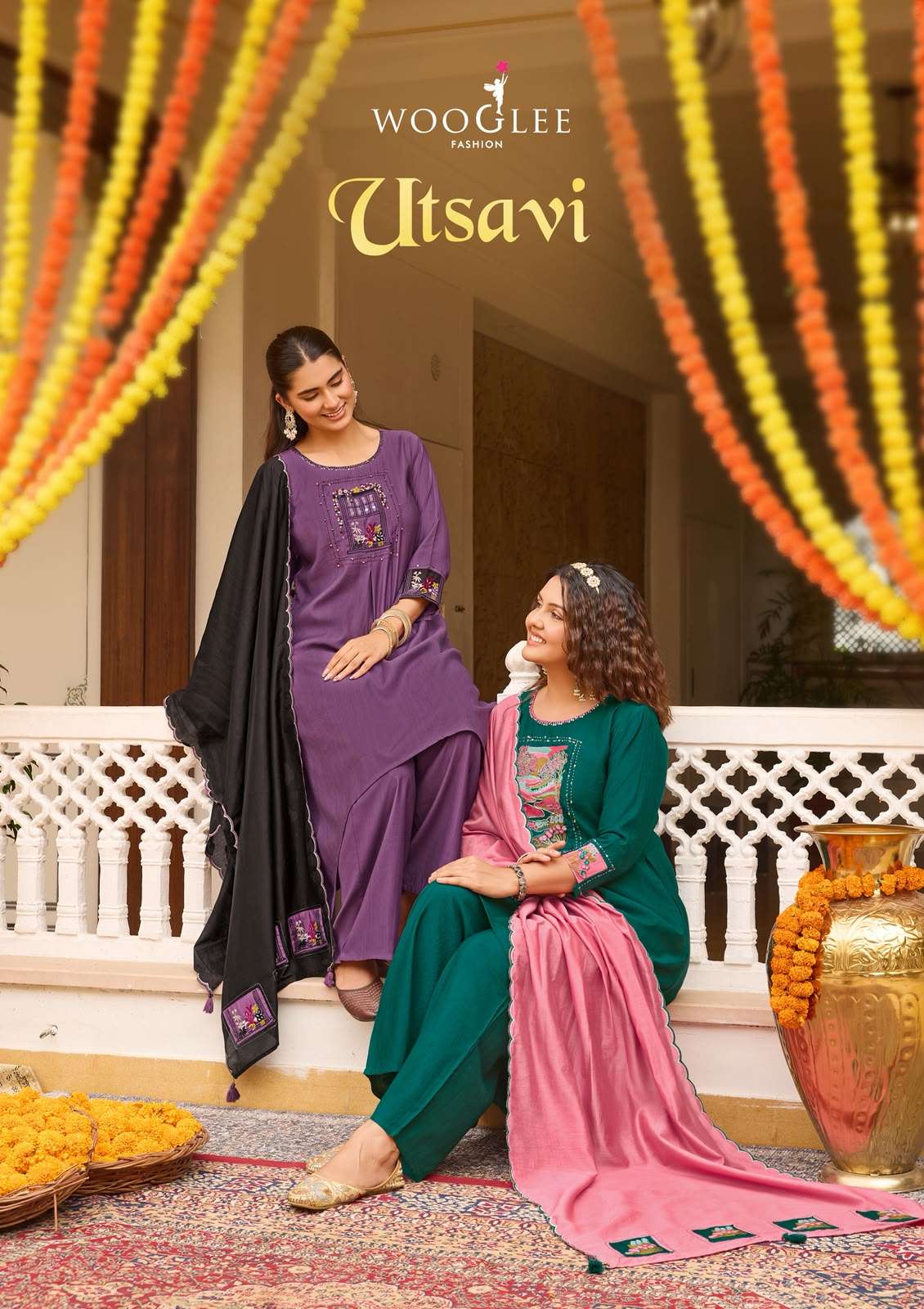 WOOGLEE UTSAVI WEAVING HANDWORK SALWAR KAMEEZ FOR LADIES RESELLER
